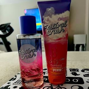 Pink Festival Crush body spray and lotion